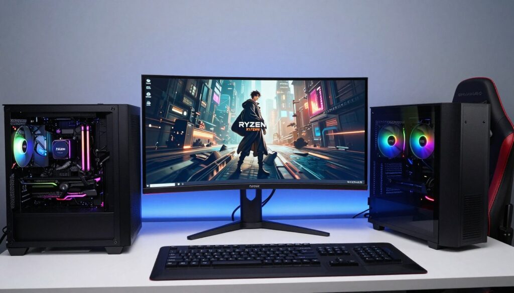 Ryzen 7 5700X PC Complete gaming setup