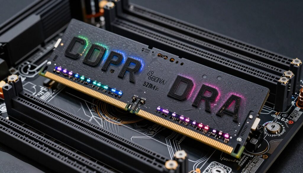 DDR4 RAM modules installed in gaming motherboard