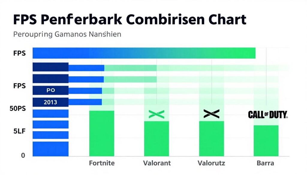Gaming performance comparison showing FPS benchmarks