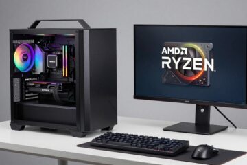 Ryzen 7 5700X gaming PC setup with RGB lighting and gaming peripherals